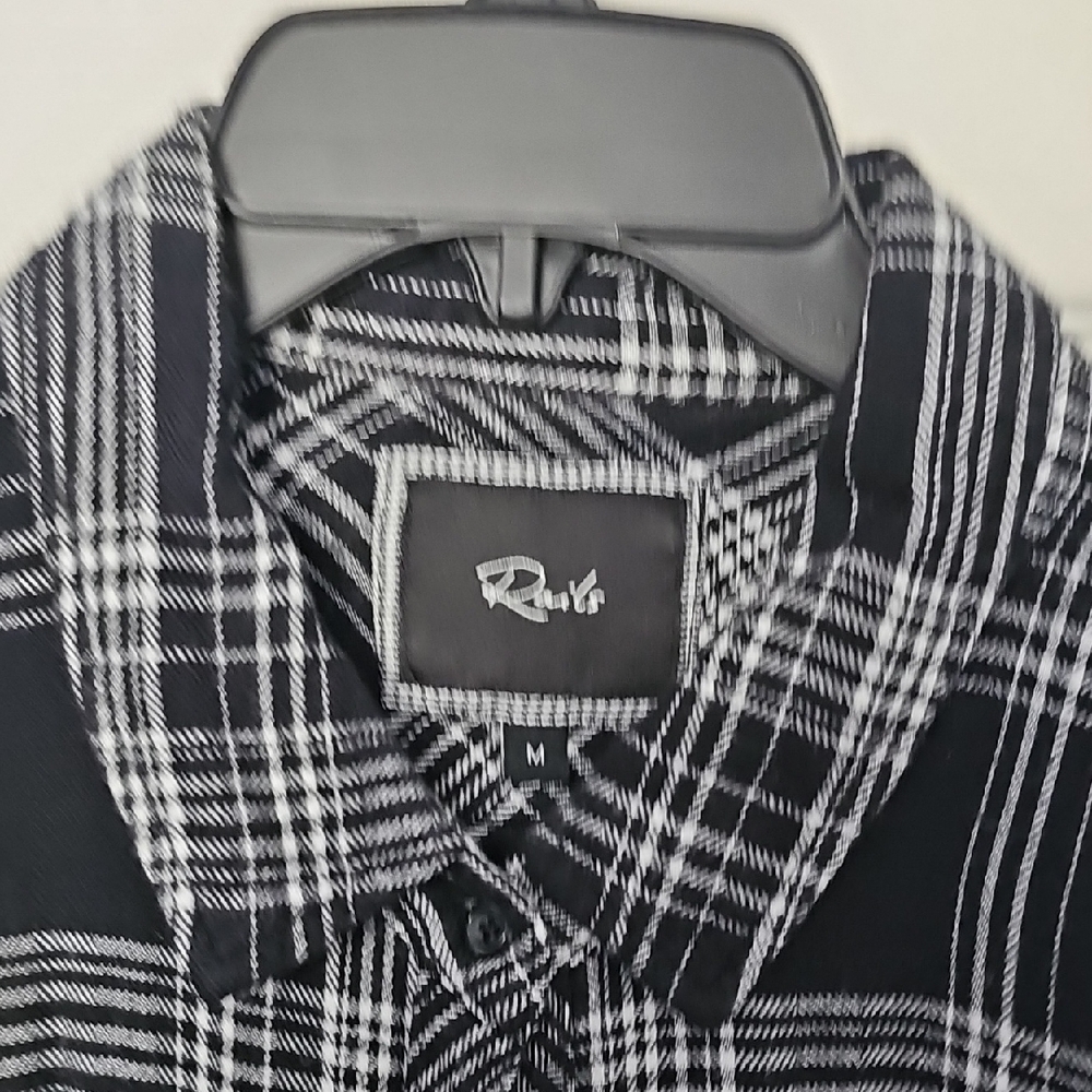 Rails Black and White Plaid Women's Button Down Shirt
